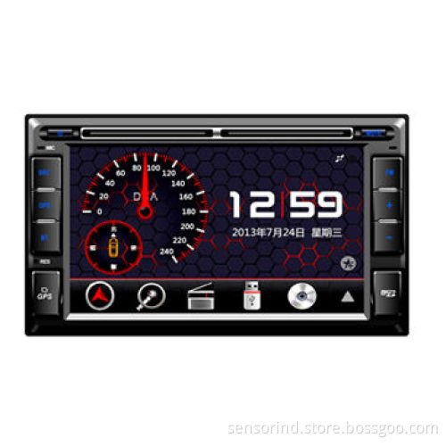 Universal in-dash DVD GPS with LCD